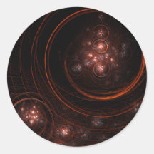 Starlight Abstract Art Round Sticker