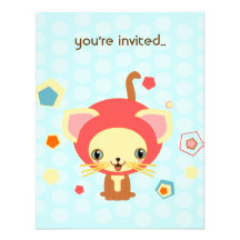 starlight kitten custom invitations