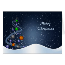 Starry Christmas Night Card