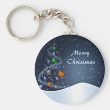 Starry Christmas Night Keychains