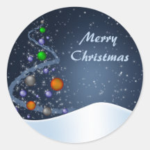 Starry Christmas Night Stickers
