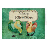 Starry Eyed Swans Merry Christmas Card