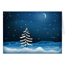 starry night Christmas card