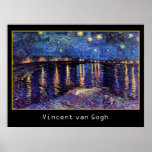 Starry night over the Rhone by Van Gogh posters