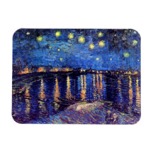 Starry Night Over The Rhone Vinyl Magnet