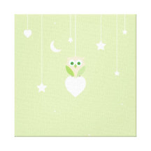 Starry Night Owl Gallery Wrapped Canvas