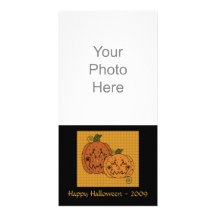 Starry Night Pumpkins Photo Card