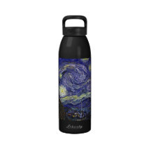 Starry Night, Vincent Van Gogh. Water Bottle