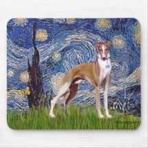 Starry Night - Whippet (stand) Mousepad