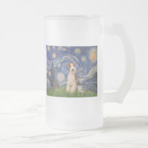 Starry Night - Wire Fox Terrier 3 Coffee Mugs