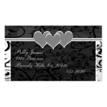 Starry Romance White Set Business Card Template