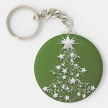 Starry Sparkling Christmas Tree Key Chain