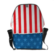 Stars and stripes american patriotic flag bag courier bags