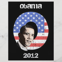 Stars and Stripes Obama 2012 Flyer