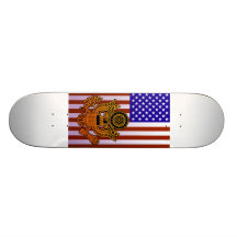 Stars and Stripes & Seal スケートボード