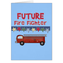 Stars Future Firefighter T-shirts and Gifts Greeting Card