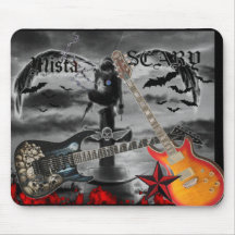 Stars Guitars in Skull City Mousepad - Customised