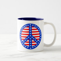 Stars & Stripes Peace Sign Mug