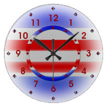 Stars & Stripes USA Patriotic Wall Clocks