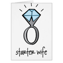 starter wife greeting cards