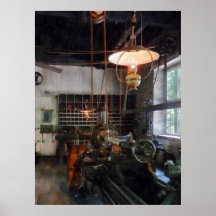 STARTING UNDER $20 - Machine Shop With Lantern Poster