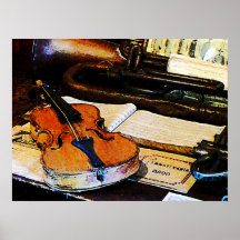 STARTING UNDER $20 - Violin and Bugle Poster