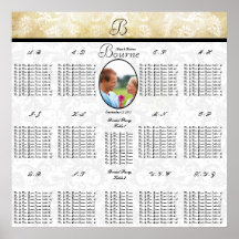 Starts at $12.80 Wedding Photo Seating Chart Print