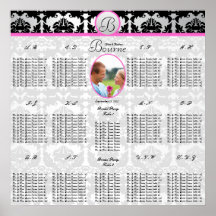 Starts at $12.80 Wedding Photo Seating Chart Print