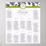 Starts at $13.20 Seating Chart 12 Tables Poster