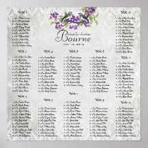Starts at $13.20 Seating Chart 12 Tables Print