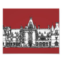 Stately USA home in red Photo