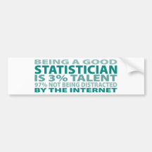 Statistician 3% Talent Bumper Stickers
