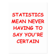 statistics postcards