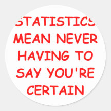 statistics round sticker