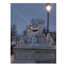 Statue at Jardin des Tuileries, Paris. Postcards
