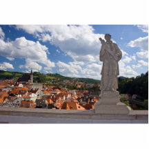 Statue In The Castle With A View On Cesky Krumlov Photo Cutouts