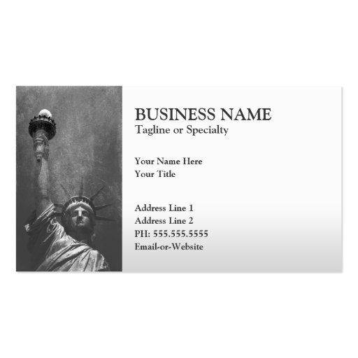 statue of liberty business card templates