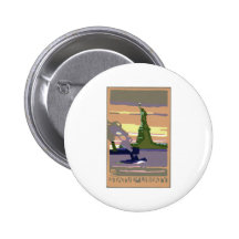Statue Of Liberty Pinback Buttons