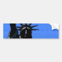 Statue of Liberty Pop Art Bumper Stickers