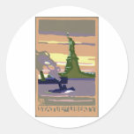 Statue Of Liberty Round Sticker