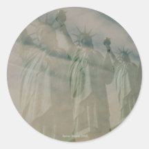 Statue of Liberty Round Stickers