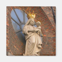 Statue of Mary and Jesus Fridge Magnet
