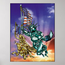 Statues of Liberty and Europa Posters