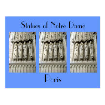 Statues of Notre Dame Postcard