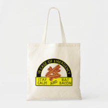 Stay Calm, Eat Bacon Tote Bag
