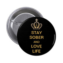 Stay Sober and Love Life Pins