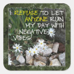 Staying Positive Text With White Daisies Sticker