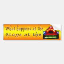 Stays at the Backstage Bumper Stickers