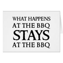 STAYS AT THE BBQ CARDS