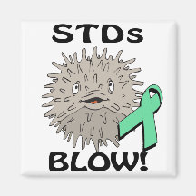 STDs Blows Awareness Design Refrigerator Magnets